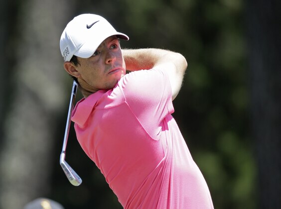 Rory McIlroy of Northern Ireland,hits from the sixth tee during the final round of The Players Championship golf tournament Sunday, May 10, 2015, in Ponte Vedra Beach, Fla. (AP Photo/John Raoux)