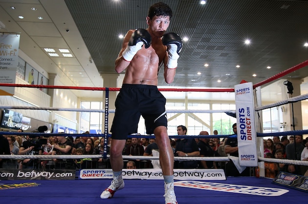 NOTTINGHAM, ENGLAND - MAY 26:  Jamie McDonnell works out prior to the IBF and WBA super-middleweight champion Carl Froch work out at Broadmarsh Shopping Centre on May 26, 2014 in Nottingham, England.  (Photo by Jan Kruger/Getty Images)