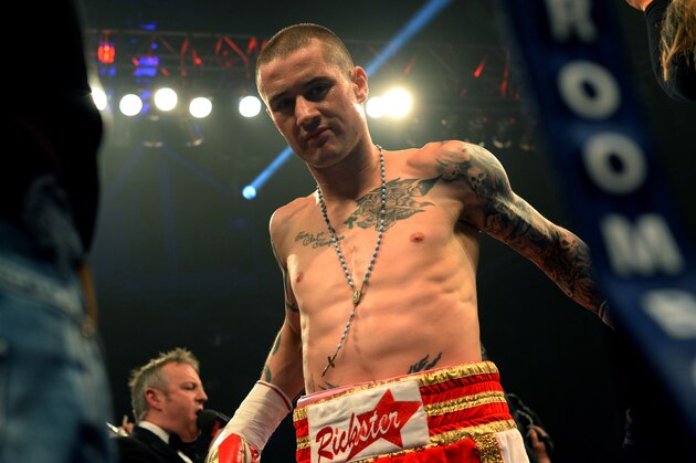GLASGOW, SCOTLAND - MARCH 1 : Boxer Ricky Burns  during the WBO World Lightweight Championship Boxing match at the Glasgow SECC on March 1 2014 in Glasgow, Scotland. (Photo by Mark Runnacles/Getty Images)