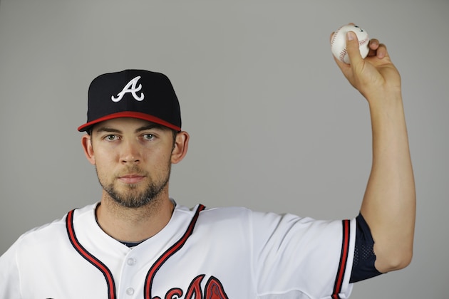 This is a 2015 photo of Mike Minor of the Atlanta Braves baseball team. This image reflects the 2015 active roster as of Monday, March 2, 2015 when this image was taken. (AP Photo/David Goldman)