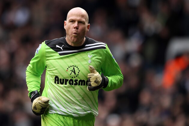 LONDON, ENGLAND - APRIL 29: Brad Friedel of Spurs in action during the Barclays Premier League match between Tottenham Hotspur and Blackburn Rovers at White Hart Lane on April 29, 2012 in London, England.  (Photo by Scott Heavey/Getty Images)