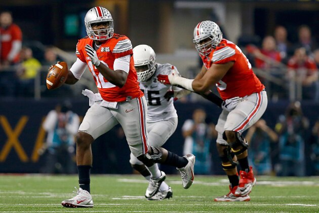 ARLINGTON, TX - JANUARY 12:  Quarterback Cardale Jones