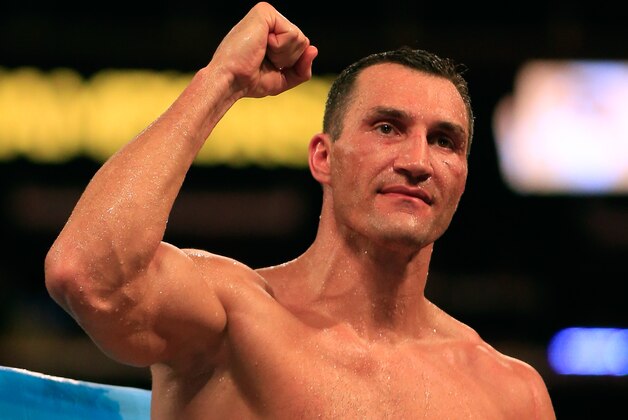 NEW YORK, NY - APRIL 25:  Wladimir Klitschko of Ukraine celebrates defeating Bryant Jennings of the United States in their IBF/WBO/WBA World Heavyweight Championship title fight at Madison Square Garden on April 25, 2015 in New York City.  (Photo by Justin Heiman/Getty Images)