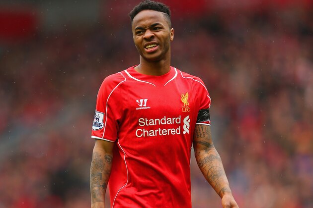 LIVERPOOL, ENGLAND - MAY 02:  Raheem Sterling of Liverpool in actoin during the Barclays Premier League match between Liverpool and Queens Park Rangers at Anfield on May 2, 2015 in Liverpool, England.  (Photo by Alex Livesey/Getty Images)