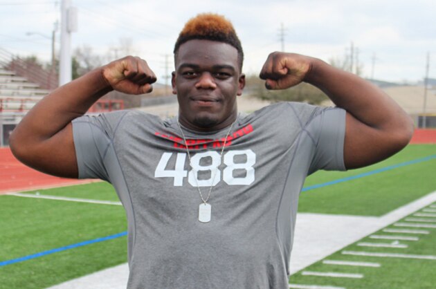 Kendell Jones Jr., his nickname "The Hulk" appropriate, announced his top five Thursday night.