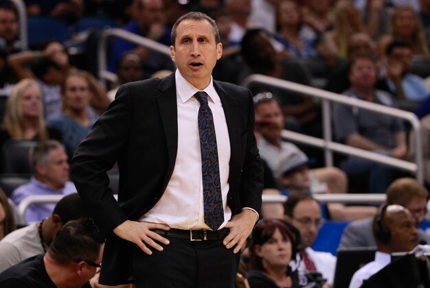 Mar 15, 2015; Orlando, FL, USA; Cleveland Cavaliers head coach David Blatt against the Orlando Magic during the second half at Amway Center. Cleveland Cavaliers defeated the Orlando Magic 123-108. Mandatory Credit: Kim Klement-USA TODAY Sports