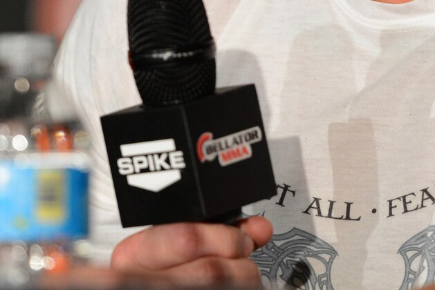Nov 2, 2013; Long Beach, CA, USA;   Joe Riggs at the post fight press conference after the Bellator MMA fight night at the Long Beach Arena. Alvarez won the fight. Mandatory Credit: Jayne Kamin-Oncea-USA TODAY Sports