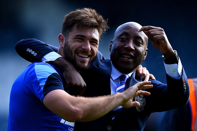 LONDON, ENGLAND - MAY 16:  Charlie Austin and Chris Ramsey of QPR are seen after the Barclays Premier League match between Queens Park Rangers and Newcastle United at Loftus Road on May 16, 2015 in London, England.  (Photo by Shaun Botterill/Getty Images)