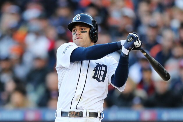 DETROIT, MI - OCTOBER 05:  Ian Kinsler #3 of the Detroit Tigers swings for a strike in the fifth inning against the Baltimore Orioles during Game Three of the American League Division Series at Comerica Park on October 5, 2014 in Detroit, Michigan.  (Photo by Leon Halip/Getty Images)