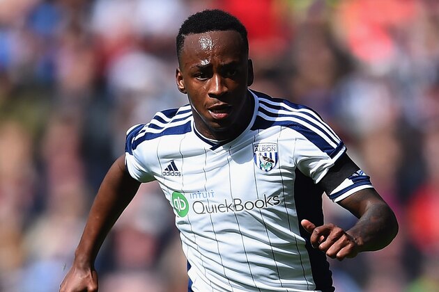 WEST BROMWICH, ENGLAND - APRIL 25: Saido Berahino of West Bromwich Albion in action during the Barclays Premier League match between West Bromwich Albion and Liverpool at The Hawthorns on April 25, 2015 in West Bromwich, England.  (Photo by Laurence Griffiths/Getty Images)