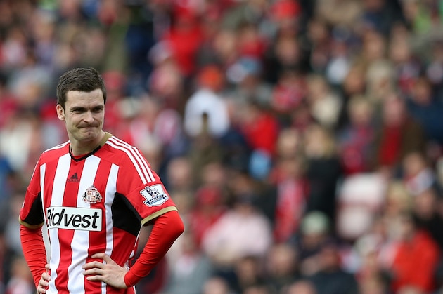 Sunderland's Adam Johnson during their English Premier League soccer match between Sunderland and Leicester City at the Stadium of Light, Sunderland, England, Saturday, May 16, 2015. (AP Photo/Scott Heppell)