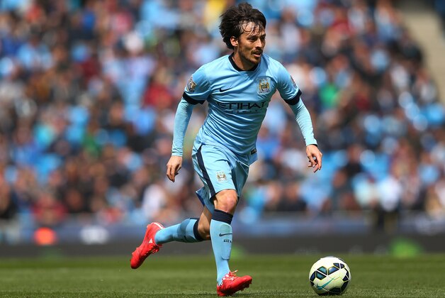 MANCHESTER, ENGLAND - MAY 10:  David Silva of Manchester City during the Barclays Premier League match between Manchester City and Queens Park Rangers at Etihad Stadium on May 10, 2015 in Manchester, England.  (Photo by Alex Livesey/Getty Images)