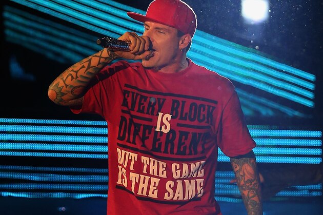 NEW ORLEANS, LA - FEBRUARY 15:  Musician Vanilla Ice performs during the Sprite Slam Dunk Contest 2014 as part of the 2014 NBA All-Star Weekend at the Smoothie King Center on February 15, 2014 in New Orleans, Louisiana. NOTE TO USER: User expressly acknowledges and agrees that, by downloading and or using this photograph, User is consenting to the terms and conditions of the Getty Images License Agreement.  (Photo by Christian Petersen/Getty Images)