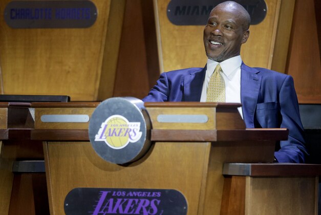 Los Angeles Lakers coach Byron Scott smiles as the studio begins to fill before the NBA basketball draft lottery, Tuesday, May 19, 2015, in New York. (AP Photo/Julie Jacobson)