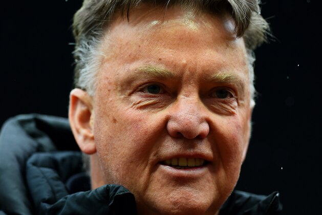 MANCHESTER, ENGLAND - MAY 02:  Louis van Gaal, manager of Manchester United looks on during the Barclays Premier League match between Manchester United and West Bromwich Albion at Old Trafford on May 2, 2015 in Manchester, England.  (Photo by Laurence Griffiths/Getty Images)