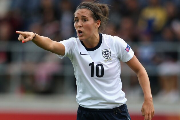 LINKOPING, SWEDEN - JULY 15:  Fara Williams of England issues instructions during the UEFA Women's EURO 2013 Group C match between England and Russia at Linkoping Arena on July 15, 2013 in Linkoping, Sweden.  (Photo by Christof Koepsel/Getty Images)