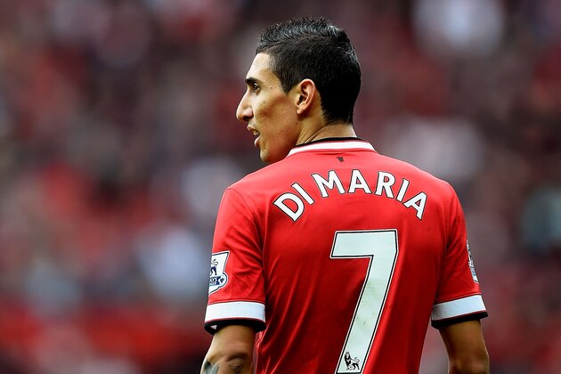 MANCHESTER, ENGLAND - SEPTEMBER 27:  Angel di Maria of Manchester United in action during the Barclays Premier League match between Manchester United and West Ham United at Old Trafford on September 27, 2014 in Manchester, England.  (Photo by Laurence Griffiths/Getty Images)