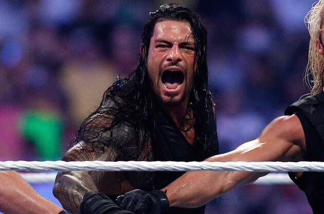 The Shield reacts after their win during Wrestlemania XXX at the Mercedes-Benz Super Dome in New Orleans on Sunday, April 6, 2014. (Jonathan Bachman/AP Images for WWE) The Shield reacts after their win during Wrestlemania XXX at the Mercedes-Benz Super Dome in New Orleans on Sunday, April 6, 2014. (Jonathan Bachman/AP Images for WWE)