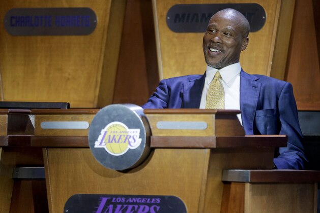 Los Angeles Lakers coach Byron Scott smiles as the studio begins to fill before the NBA basketball draft lottery, Tuesday, May 19, 2015, in New York. (AP Photo/Julie Jacobson)