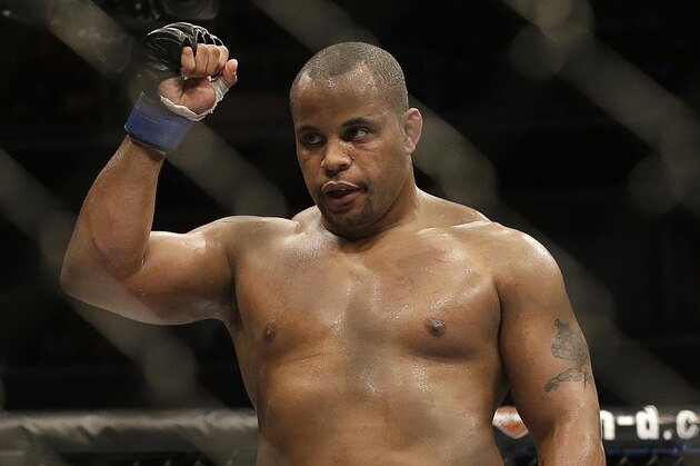Daniel Cormier is seen after fighting Frank Mir during a UFC heavyweight mixed martial arts fight in San Jose, Calif., Saturday, April 20, 2013. Cormier won by unanimous decision. (AP Photo/Jeff Chiu)