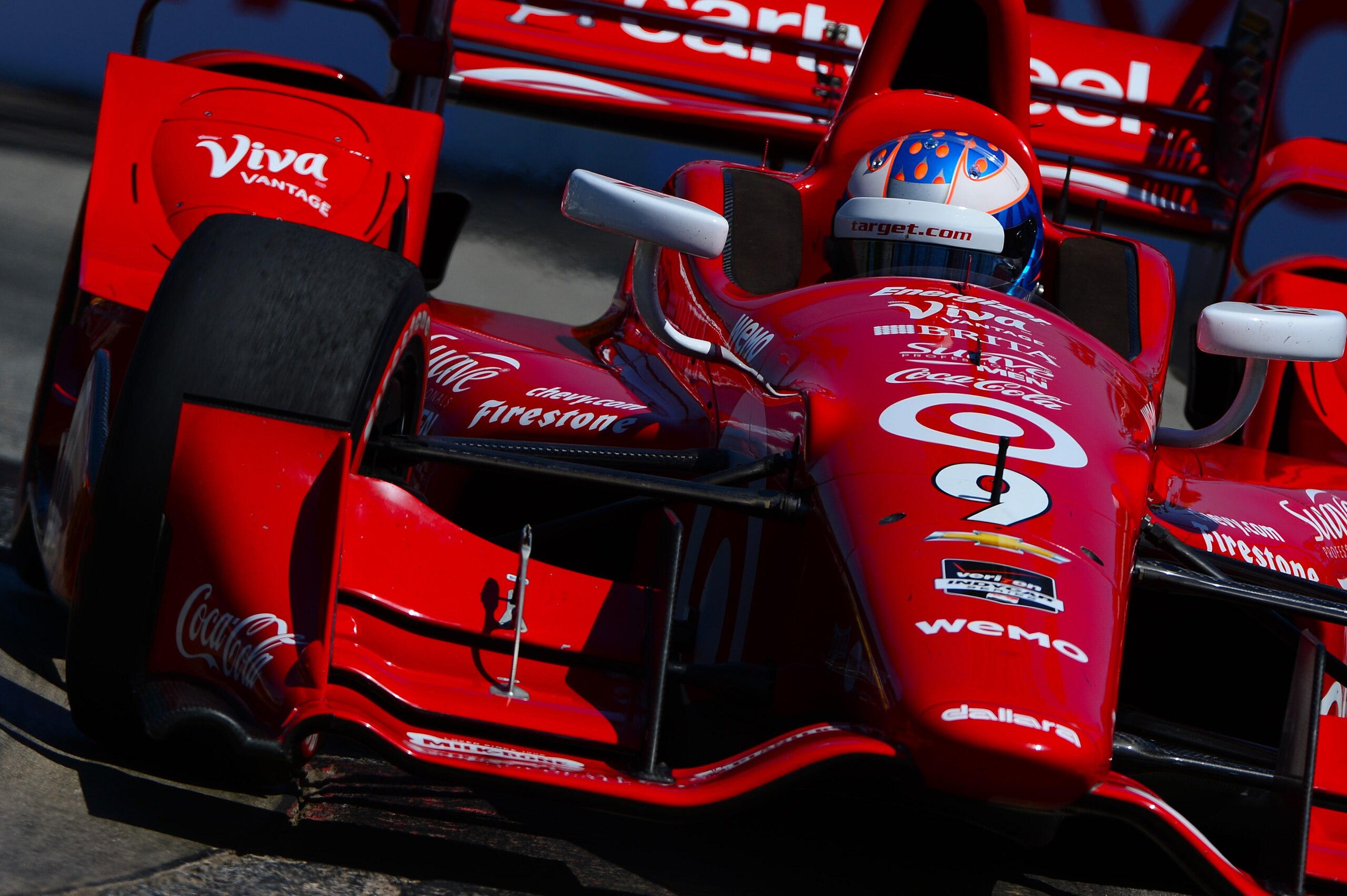 LONG BEACH, CA - APRIL 19: Scott Dixon of New Zealand driver of the #9 Target Chip Ganassi Racing Chevrolet Dallara during the Verizon IndyCar Series Toyota Grand Prix of Long Beach on April 19, 2015 on the streets of Long Beach, California. (Photo by Robert Laberge/Getty Images)
