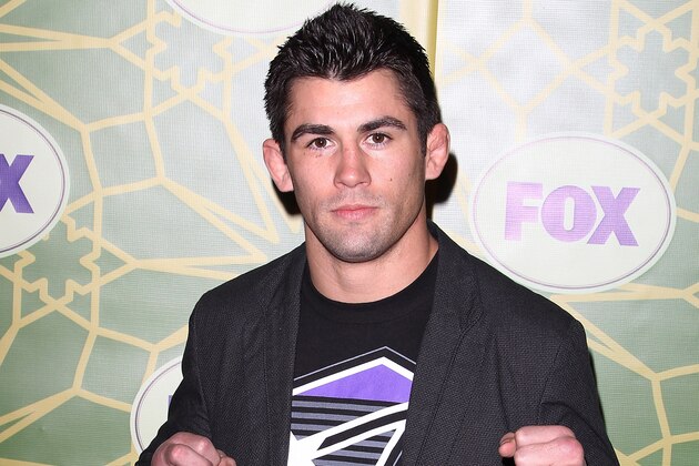 Dominick Cruz arrives at Fox's All-Star Party at Castle Green on January 8, 2012 in Pasadena, California.  (Photo by Paul A. Hebert/Invision/AP)