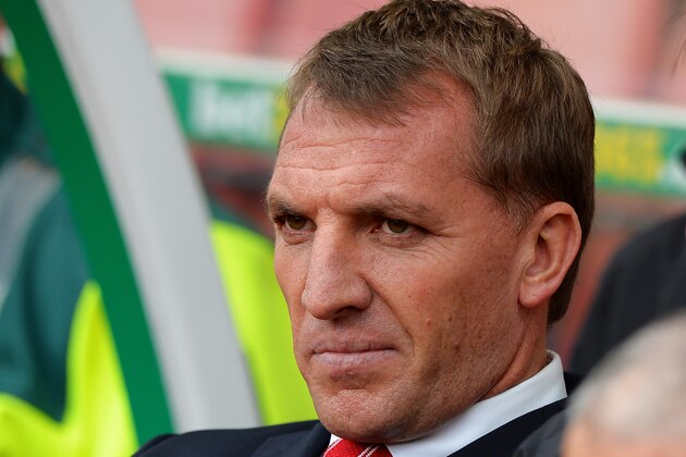 STOKE ON TRENT, ENGLAND - MAY 24: Brendan Rodgers manager of Liverpool looks on during the Barclays Premier League match between Stoke City and Liverpool at Britannia Stadium on May 24, 2015 in Stoke on Trent, England.  (Photo by Tony Marshall/Getty Images)