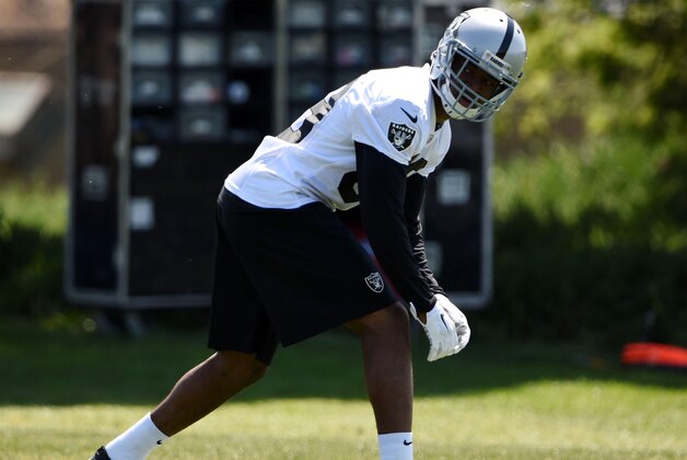 May 8, 2015; Alameda, CA, USA; Oakland Raiders receiver Amari Cooper (89) at rookie minicamp at the Raiders practice facility. Mandatory Credit: Kirby Lee-USA TODAY Sports