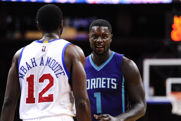 Charlotte Hornets' Lance Stephenson (1) is seen during a preseason NBA basketball game against the Philadelphia 76ers in Philadelphia, Wednesday, Oct. 8, 2014. (AP Photo/Michael Perez)