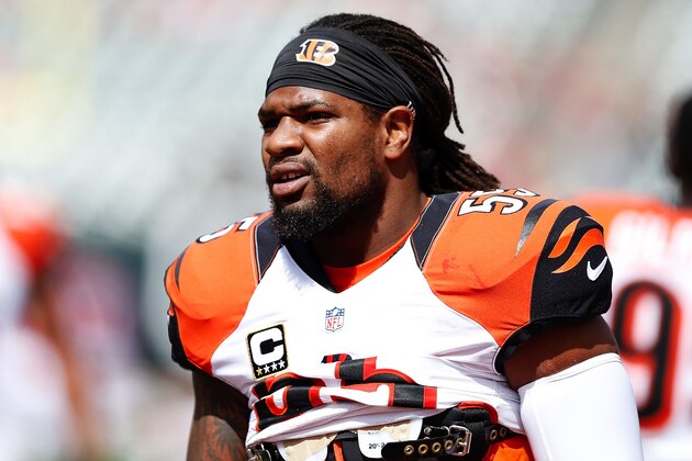CINCINNATI, OH - SEPTEMBER 14:  Vontaze Burfict #55 of the Cincinnati Bengals warms up prior to the start of the game against the Atlanta Falcons at Paul Brown Stadium on September 14, 2014 in Cincinnati, Ohio. (Photo by Joe Robbins/Getty Images)