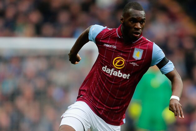 BIRMINGHAM, ENGLAND - MARCH 21:  Christian Benteke of Aston Villa on the ball during the Barclays Premier League match between Aston Villa and Swansea City at Villa Park on March 21, 2015 in Birmingham, England.  (Photo by Paul Thomas/Getty Images)