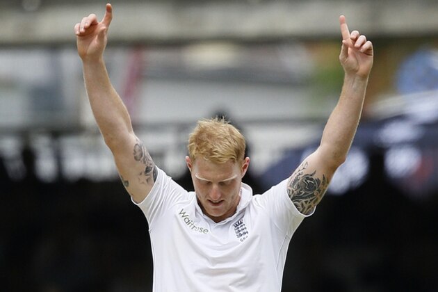England's Ben Stokes celebrates taking the wicket of New Zealand's Kane Williamson during the fifth day of the first Test match between England and New Zealand at Lord's cricket ground in London, Monday, May 25, 2015. (AP Photo/Kirsty Wigglesworth)