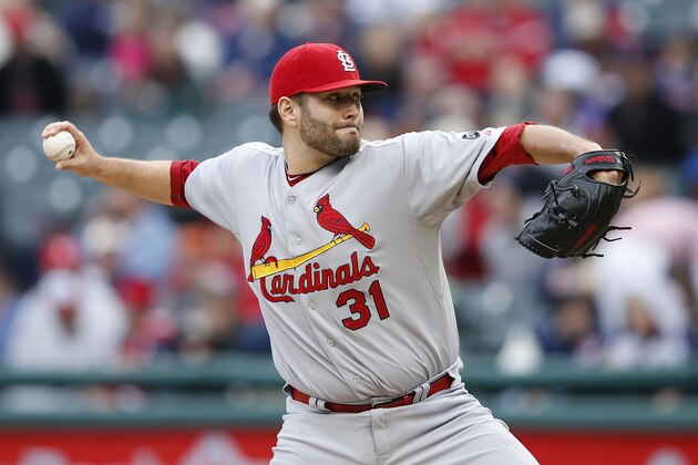 CLEVELAND, OH - MAY 12: Lance Lynn #31 of the St. Louis Cardinals pitches in the second inning of the game against the Cleveland Indians at Progressive Field on May 12, 2015 in Cleveland, Ohio. (Photo by Joe Robbins/Getty Images)