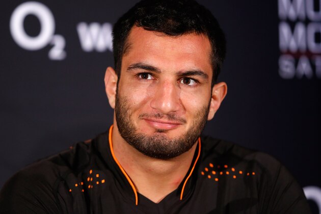 BERLIN, GERMANY - APRIL 03:  Gegard Mousasi 'The Dreamcatcher' attend the press conference ahead of the UFC Fight Night Berlin at O2 world on March 22, 2014 in Berlin, Germany.  (Photo by Boris Streubel/Getty Images)