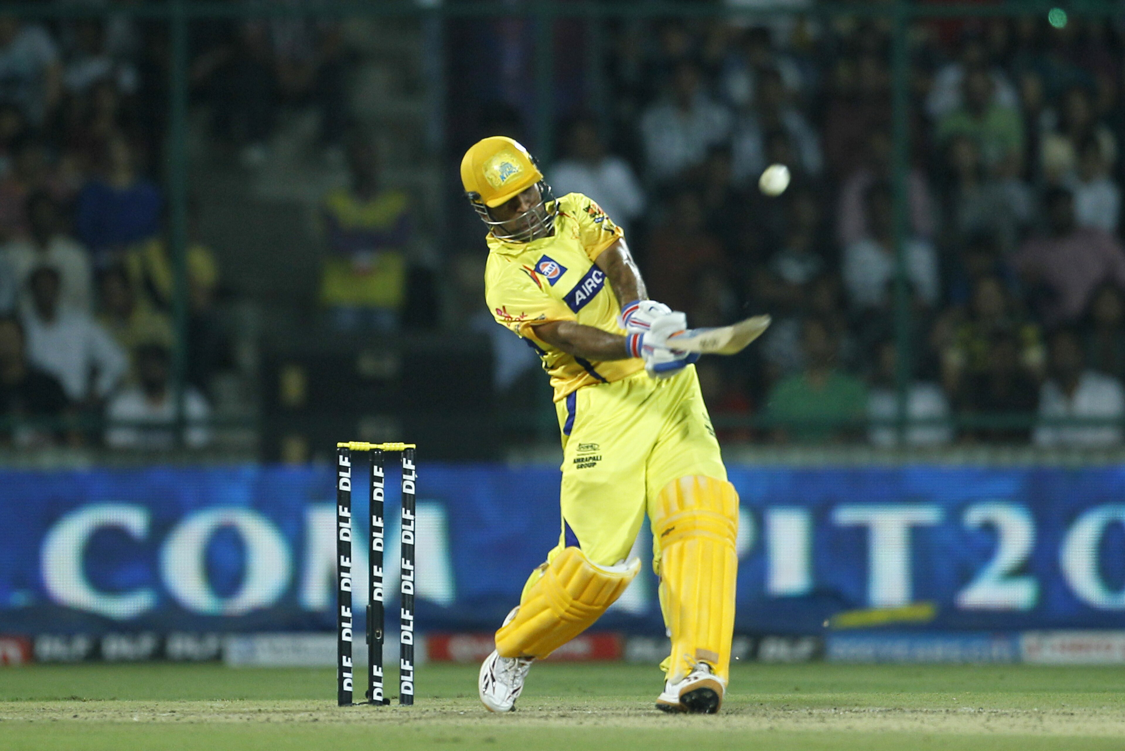 Mahendra Singh Dhoni of Chennai Super Kings, miscues a shot to get out while playing against Delhi Daredevils during their Indian Premier League (IPL) cricket match in New Delhi, India, Tuesday, April 10, 2012. (AP Photo/ Saurabh Das) Mahendra Singh Dhoni of Chennai Super Kings, miscues a shot to get out while playing against Delhi Daredevils during their Indian Premier League (IPL) cricket match in New Delhi, India, Tuesday, April 10, 2012. (AP Photo/ Saurabh Das)
