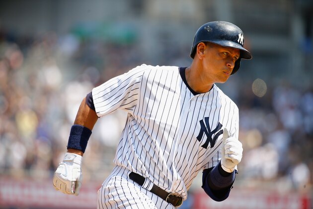 NEW YORK, NY - MAY 27:  Alex Rodriguez #13 of the New York Yankees rounds the bases after hitting a three-run home run against Chris Young #32 of the Kansas City Royals in the third inning during their game at Yankee Stadium on May 27, 2015 in New York City.  Rodriguez's three-run home run gave him 1,995 RBIs, moving him past Lou Gehrig on the all-time RBI list. (Photo by Al Bello/Getty Images)