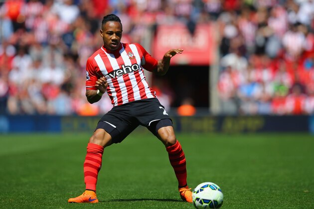 SOUTHAMPTON, ENGLAND - MAY 16:  Nathaniel Clyne of Southampton on the ball during the Barclays Premier League match between Southampton and Aston Villa at St Mary's Stadium on May 16, 2015 in Southampton, England.  (Photo by Richard Heathcote/Getty Images)
