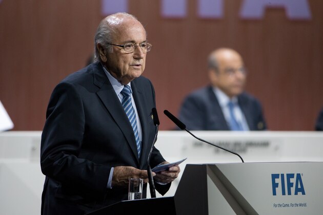 ZURICH, SWITZERLAND - MAY 29: FIFA President Joseph S. Blatter speaks during the 65th FIFA Congress at Hallenstadion on May 29, 2015 in Zurich, Switzerland. (Photo by Philipp Schmidli/Getty Images)