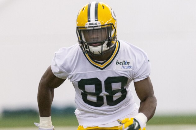Green Bay Packers Ty Montgomery during NFL football minicamp Friday, May 8, 2015 in Green Bay, Wis.   (AP Photo / Mike Roemer)