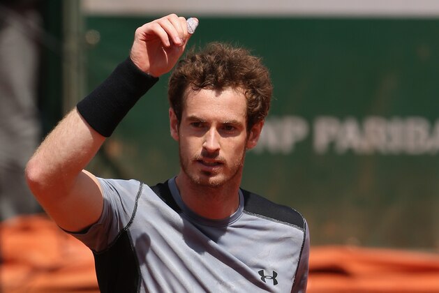 PARIS, FRANCE - MAY 30:  Andy Murray of Great Britain waves to the crowd after victory in his Men's Singles match against Nick Kyrgios of Australia on day seven of the 2015 French Open at Roland Garros on May 30, 2015 in Paris, France.  (Photo by Clive Brunskill/Getty Images)