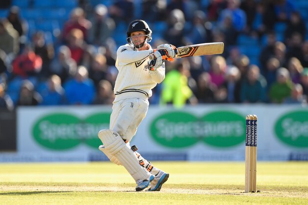 LEEDS, ENGLAND - MAY 31:  New Zealand batsman BJ Watling hits out during day three of the 2nd Investec test match between England and New Zealand at Headingley on May 31, 2015 in Leeds, England.  (Photo by Stu Forster/Getty Images)