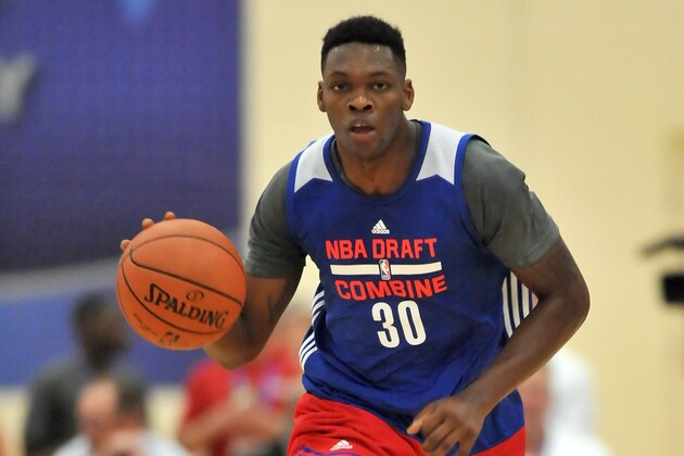 CHICAGO, IL - MAY 15:  Michael Frazier II #30 dribbles the ball up court during the 2015 NBA Draft Combine on May 15, 2015 at Quest Multiplex in Chicago, Illinois. NOTE TO USER: User expressly acknowledges and agrees that, by downloading and/or using this photograph, user is consenting to the terms and conditions of the Getty Images License Agreement.  Mandatory Copyright Notice: Copyright 2013 NBAE (Photo by Randy Belice/NBAE via Getty Images)