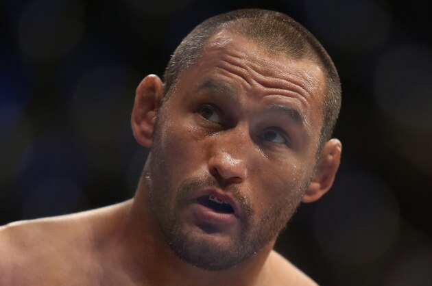 Jun 15, 2013; Winnipeg, MB, Canada; Dan Henderson prepares to fight Rashad Evans (not pictured) during their Light Heavyweight bout at UFC 161 at MTS Centre. Mandatory Credit: Tom Szczerbowski-USA TODAY Sports Jun 15, 2013; Winnipeg, MB, Canada; Dan Henderson prepares to fight Rashad Evans (not pictured) during their Light Heavyweight bout at UFC 161 at MTS Centre. Mandatory Credit: Tom Szczerbowski-USA TODAY Sports