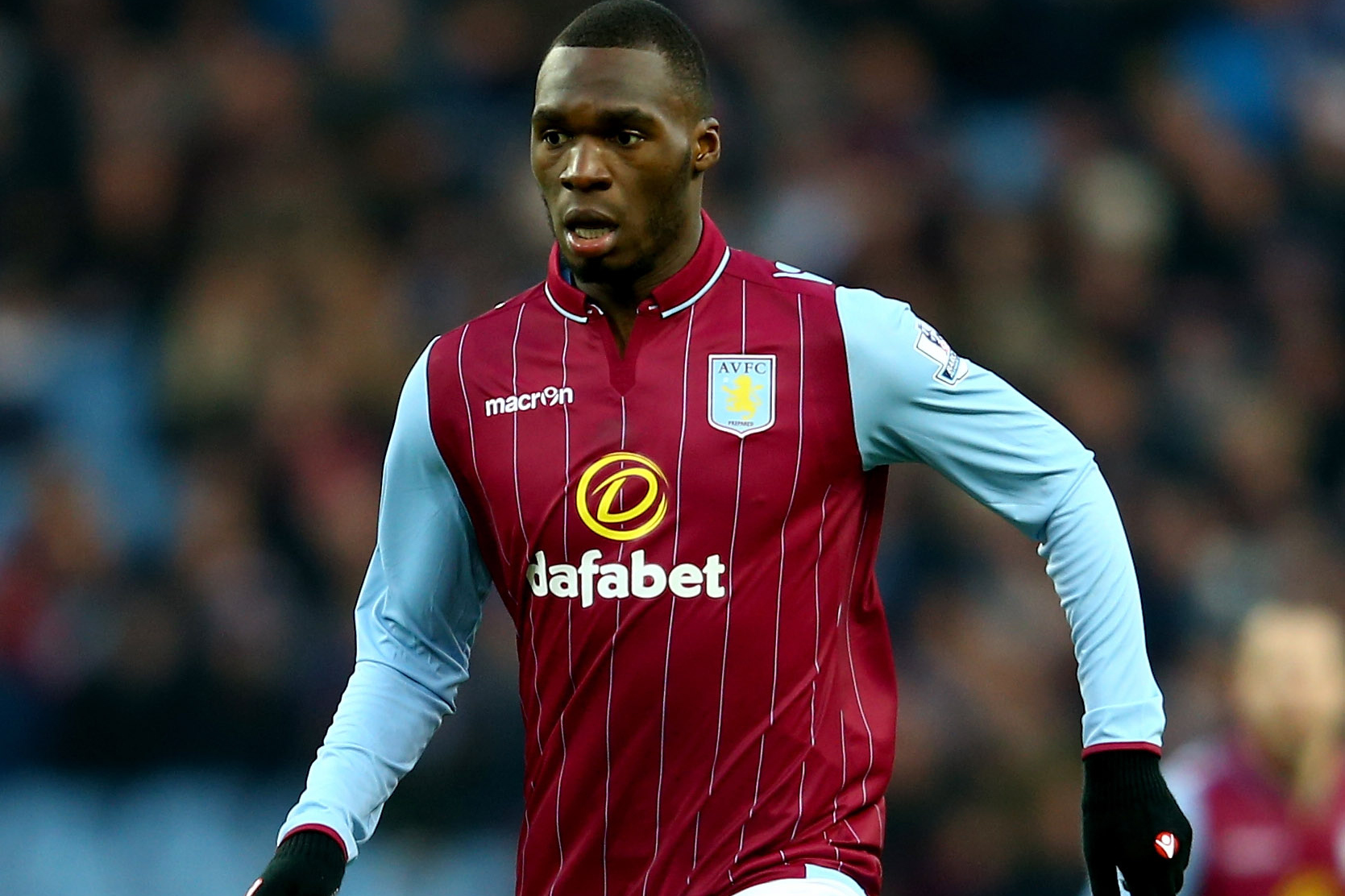 BIRMINGHAM, ENGLAND - DECEMBER 28:  Christian Benteke of Villa in action during the Barclays Premier League match between Aston Villa and Sunderland at Villa Park on December 28, 2014 in Birmingham, England.  (Photo by Richard Heathcote/Getty Images)