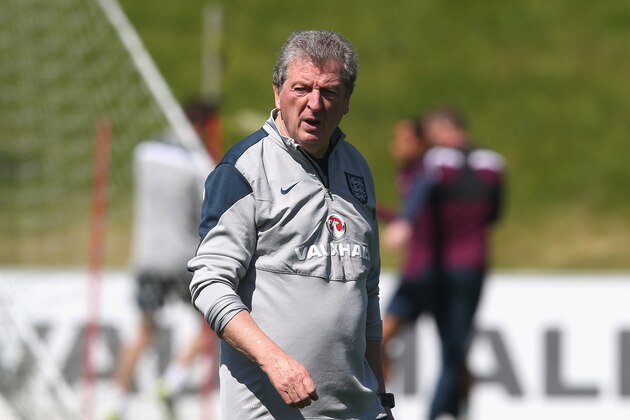 BURTON-UPON-TRENT, ENGLAND - JUNE 04:  Roy Hodgson, the England manager,  looks on during the England training session held at St Georges Park on June 4, 2015 in Burton-upon-Trent, England.  (Photo by David Rogers/Getty Images)