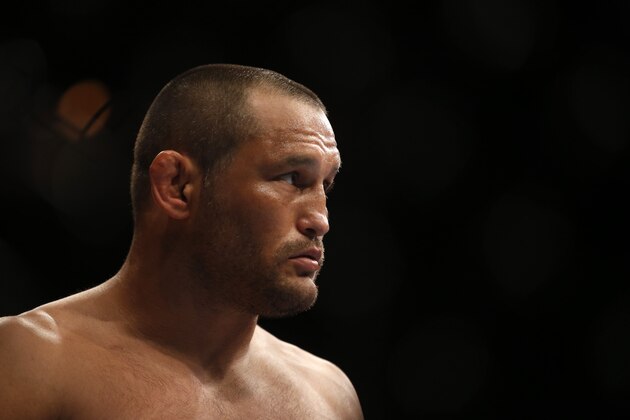 Dan Henderson during his UFC 157 light heavyweight mixed martial arts match against Lyoto Machida in Anaheim, Calif., Saturday, Feb. 23, 2013. (AP Photo/Jae C. Hong)