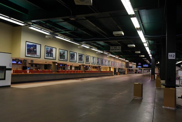 Jun 5, 2015; Elmont, NY, USA; General interior view the day before the 2015 Belmont Stakes at Belmont Park. Mandatory Credit: Brad Penner-USA TODAY Sports