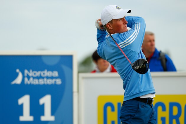MALMO, SWEDEN - JUNE 05:  Marcus Kinhult of Sweden tees off on the eleventh hole on day two of the Nordea Masters at the PGA Sweden National on June 5, 2015 in Malmo, Sweden.  (Photo by Harry Engels/Getty Images)