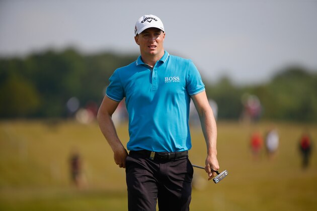 MALMO, SWEDEN - JUNE 06:  Alex Noren of Sweden reacts after putting on the seventh hole on day three of the Nordea Masters at the PGA Sweden National on June 6, 2015 in Malmo, Sweden.  (Photo by Harry Engels/Getty Images)