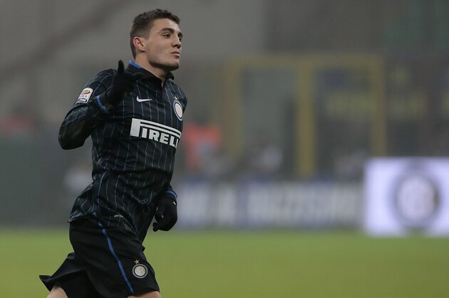 MILAN, ITALY - DECEMBER 21:  Mateo Kovacic of FC Internazionale Milano celebrates his goal during the Serie A match betweeen FC Internazionale Milano and SS Lazio at Stadio Giuseppe Meazza on December 21, 2014 in Milan, Italy.  (Photo by Marco Luzzani/Getty Images)
